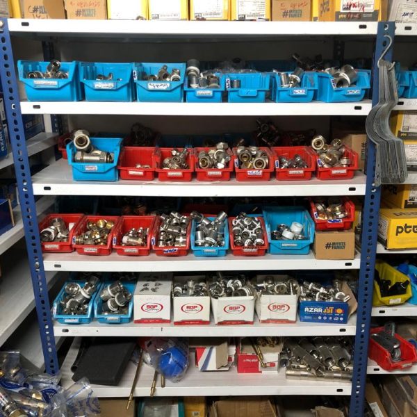 زانویی رزوه‌ای برنجی / استیل